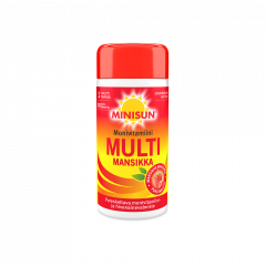 Minisun Monivitamiini Multi Mansikka 90 tabl