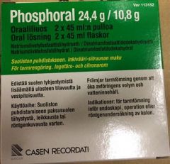 PHOSPHORAL 24,4/10,8 g oraaliliuos (542/240 mg/ml)2x45 ml