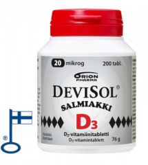 DEVISOL SALMIAKKI 20 MIKROG IMESKELYTABL 200 KPL